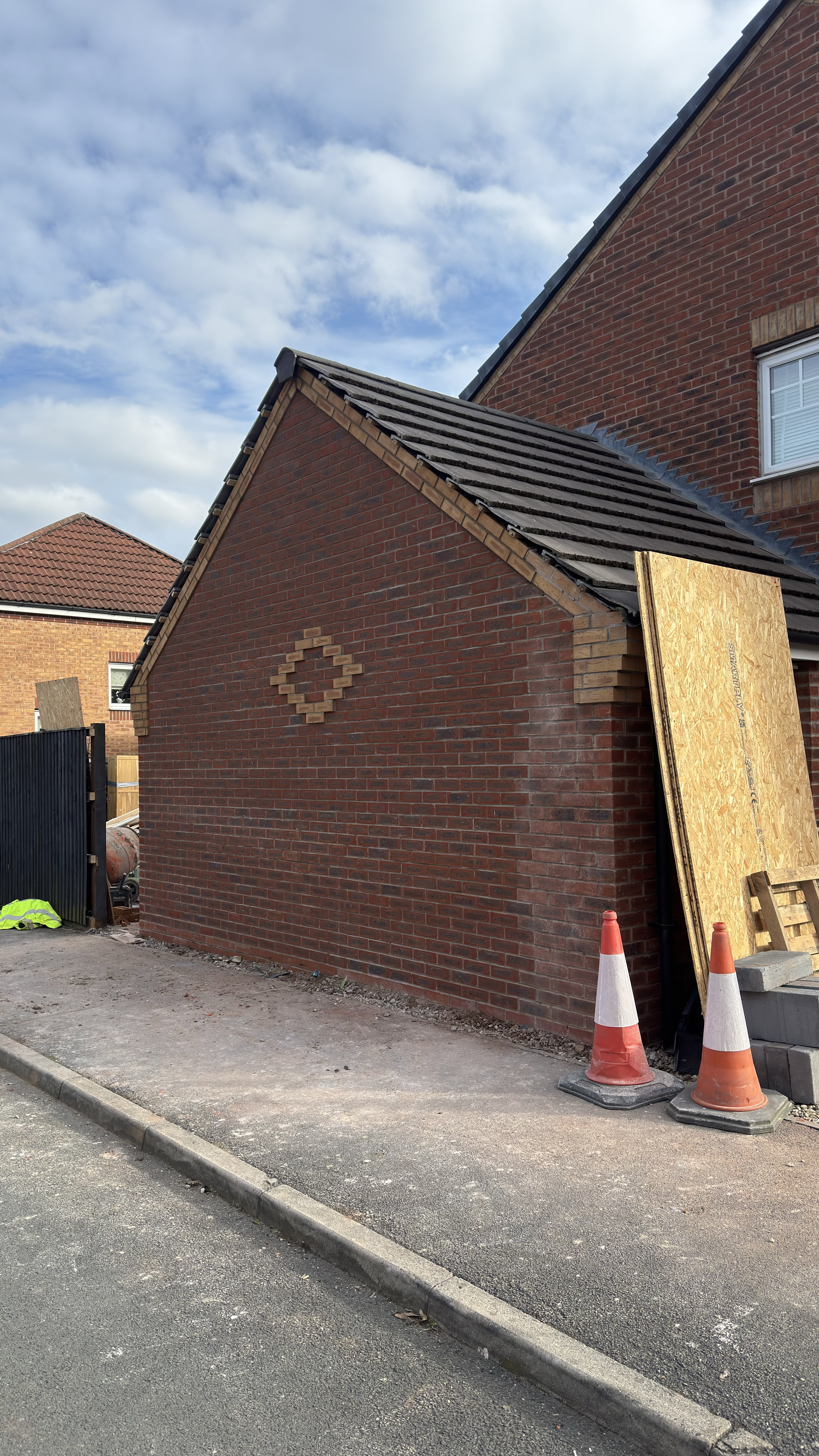 Commercial brickwork with access ramp