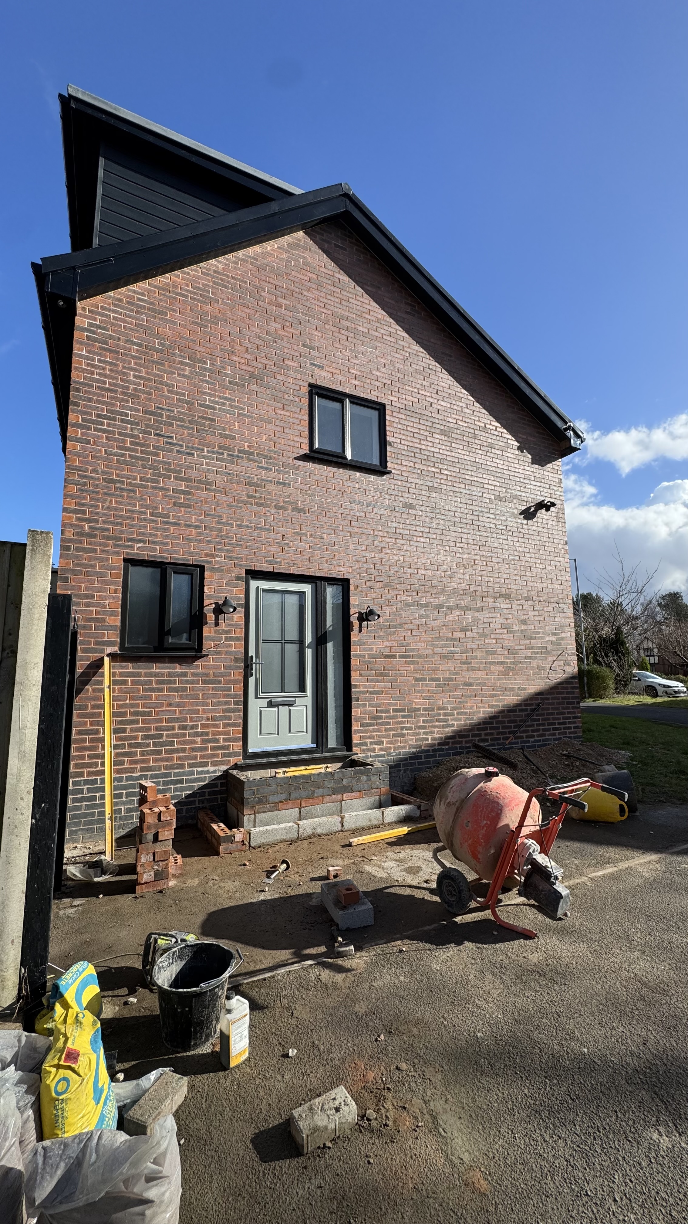 Extension foundations and brickwork