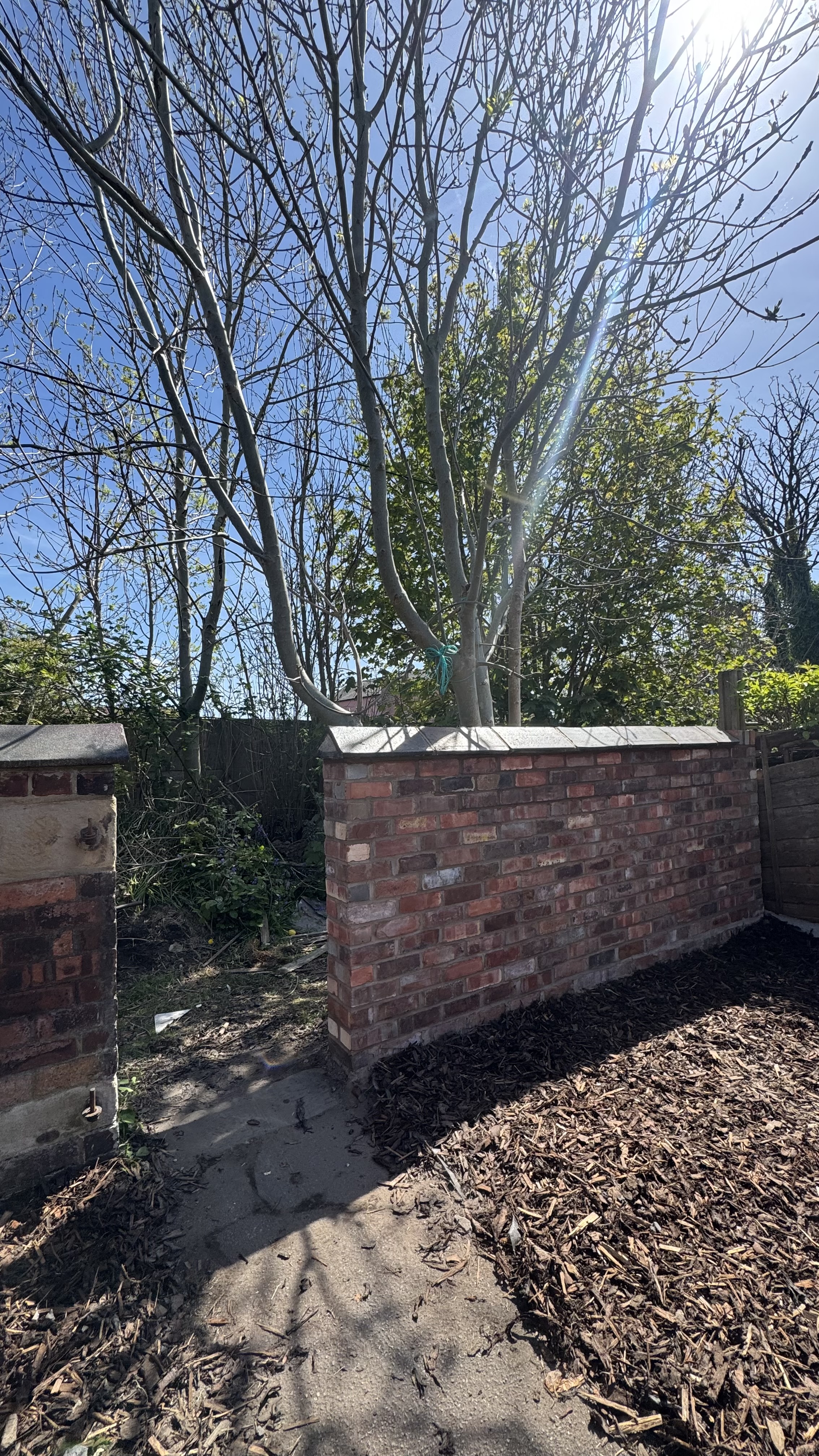 Blockwork extension under construction