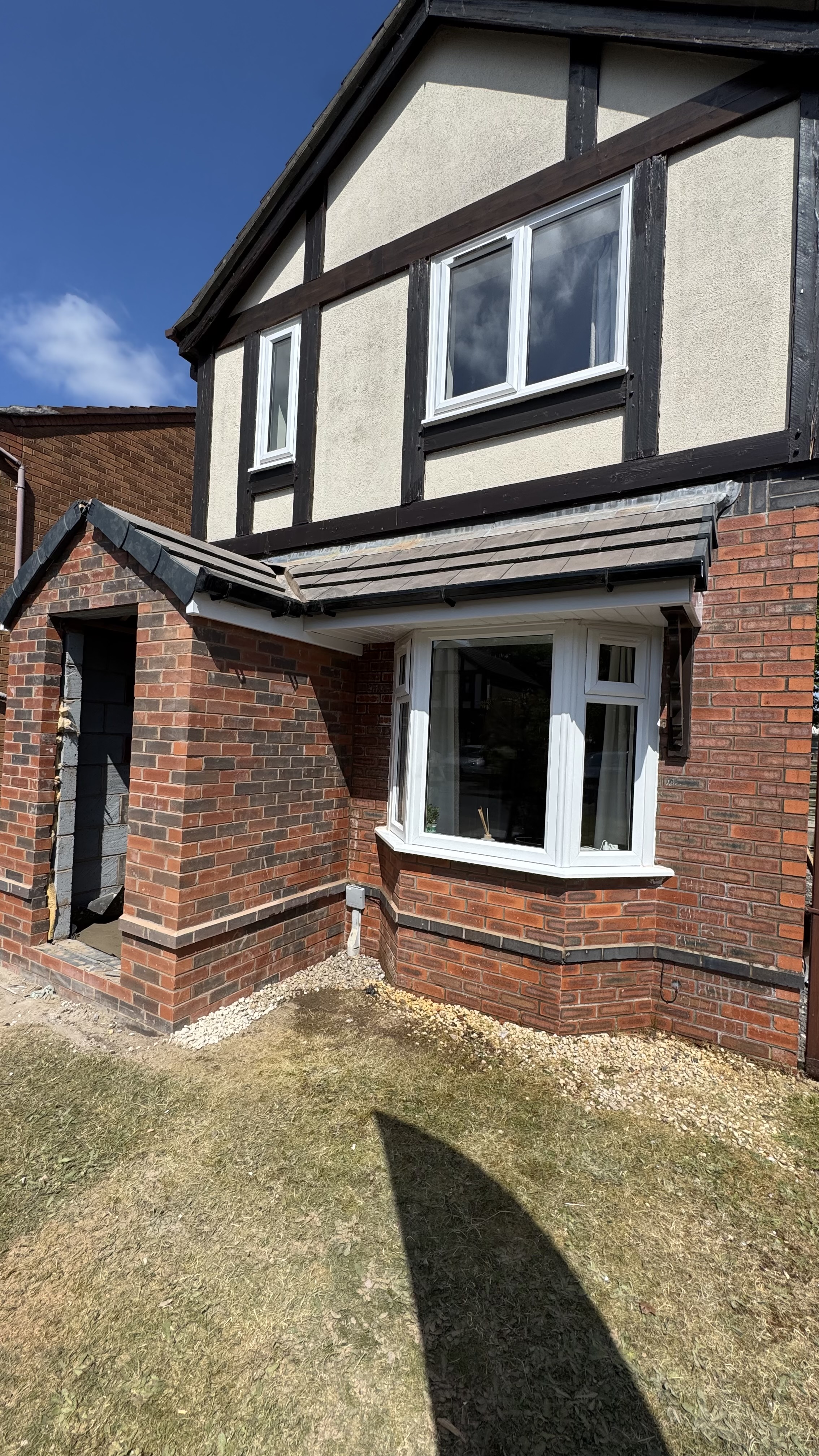 Two-storey brick extension